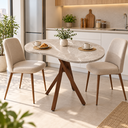 Ver imagem 5 de Mesa de Jantar Orgânica Escritório 2 Lugares 90x60 Cozinha Pequena Base de Madeira Mármore