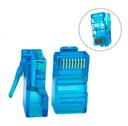 Ver imagem 1 de 5.000 Conectores Rj45 Utp Cat5E/6 Banho De Ouro Cabo De Rede