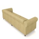 Ver imagem 6 de Sofá Living Sala de Estar Stanford Chesterfield 3 Lugares 260cm Pés de Madeira Couro Bege G58 - Gran