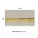 Ver imagem 3 de Armário Aéreo Madesa Glamy 120 Cm 2 Portas com Vidro - Branco/crema