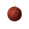 Bola Decorativa Natalina Vermelha 10cm C/3 - 1