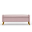 Ver imagem 1 de Recamier Bau Londres 1,60m Suede Rosa Bebe - Clique Decor