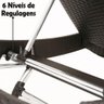 Espreguiçadeira em Alumínio com 6 Regulagens Preta - 4
