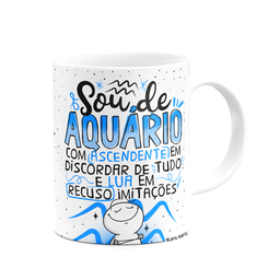Caneca Funny Signos - Sou de Aquário - 325ml Branca - 2