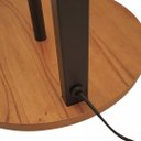 Ver imagem 5 de Luminaria de Chão de Tomada Alto Padrão com Base Mdf Estilo Industrial Preto Estilosa Cúpula Palha