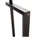 Ver imagem 4 de Luminaria de Chão de Tomada Alto Padrão com Base Mdf Estilo Industrial Preto Estilosa Cúpula Palha