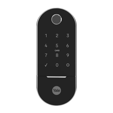 Fechadura Yale Lia Digital Embutir Preta e Cromada