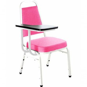 Cadeira Universitária Empilhável Linha Hotel Plus Rosa