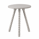 Ver imagem 1 de Mesa Lateral de Apoio em Madeira Maciça com Design Torneado Cinza