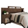 Cabeceira Cama Box Casal Extensível Com Espelho Jade G03 Café - Mpozenato - 1