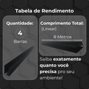 Ver imagem 5 de Kit 4 Barras Perfil de Acabamento Pvc para Painel Ripado 2m