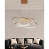 Luminaria 3 Aneis Led Pendente Lustre Perfil 3 em 1 Ajustavel Decoraçao Luxo Casa Sala Quarto Ambien - 5