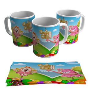 Caneca Jogo Candy Crush Saga Doces Facebook