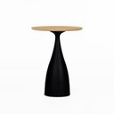Ver imagem 1 de Mesa Lateral Alta Fantian 40 Cm X 53,4 Cm Tauari/chumbo