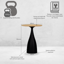 Ver imagem 2 de Mesa Lateral Alta Fantian 40 Cm X 53,4 Cm Tauari/chumbo