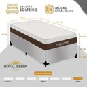 Ver imagem 3 de Cama Box Solteiro Elegance Pillow Top Molas Ensacadas Suede Cinza Royal