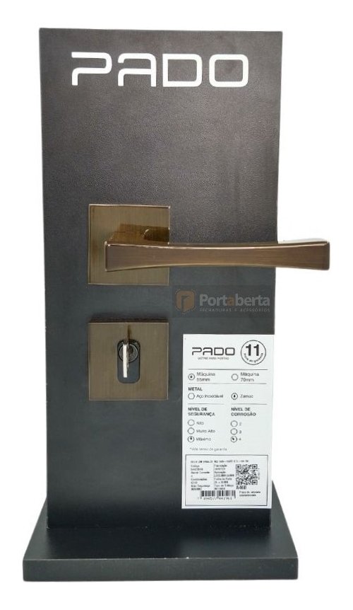 Fechadura Porta Externa Pado Vivaldi Antique Bronze Oxi 55mm - 2