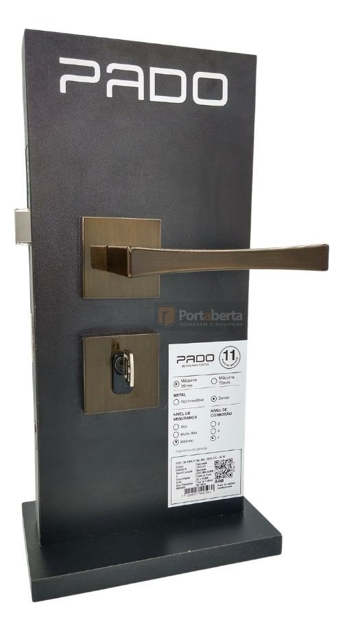 Fechadura Porta Externa Pado Vivaldi Antique Bronze Oxi 55mm - 3