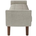 Ver imagem 5 de Puff Recamier Decorativo com Pés em Madeira 195 Cm Itália Bouclê Creme - Lyam Decor