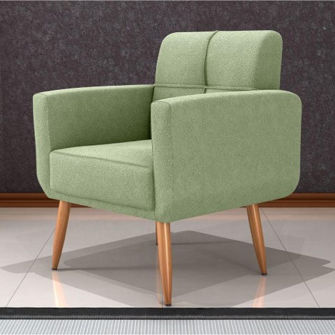 Poltrona Decorativa Juan Boucle Oliva