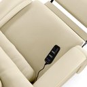 Ver imagem 4 de Poltrona do Papai Reclinável Kalie Glider Giratória Massagem Fh9 Pu Bege - Mpozenato