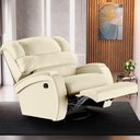 Ver imagem 3 de Poltrona do Papai Reclinável Kalie Glider Giratória Massagem Fh9 Pu Bege - Mpozenato