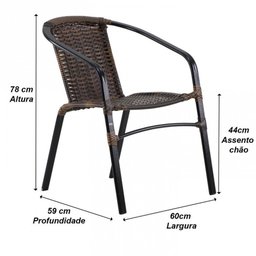 Cadeira Floripa em Alumínio com Pintura Eletrostática Área - 3