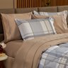 Kit Edredom Ravena Caqui Queen 03 Peças - Dupla Face Percal 200 Fios - 4