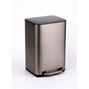 Ver imagem 1 de Lixeira Inox 12L Grafite Lixo Pedal Compacta Lixo Anti Odor