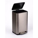 Ver imagem 3 de Lixeira Inox 12L Grafite Lixo Pedal Compacta Lixo Anti Odor