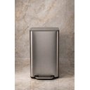 Ver imagem 4 de Lixeira Inox 12L Grafite Lixo Pedal Compacta Lixo Anti Odor