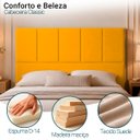 Ver imagem 2 de Cabeceira Classic Casal 140cm para Quarto Cama Decorativa Moderna Elegante Suede Mostarda