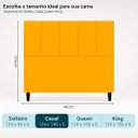 Ver imagem 4 de Cabeceira Classic Casal 140cm para Quarto Cama Decorativa Moderna Elegante Suede Mostarda