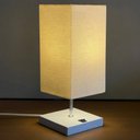 Ver imagem 1 de Abajur Luminaria de Mesa Quadrado e Interruptor Ref 49 Decoração Casa Sala Quarto Escritório Moveis