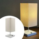 Ver imagem 2 de Abajur Luminaria de Mesa Quadrado e Interruptor Ref 49 Decoração Casa Sala Quarto Escritório Moveis