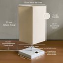 Ver imagem 3 de Abajur Luminaria de Mesa Quadrado e Interruptor Ref 49 Decoração Casa Sala Quarto Escritório Moveis