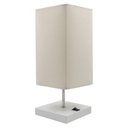 Ver imagem 4 de Abajur Luminaria de Mesa Quadrado e Interruptor Ref 49 Decoração Casa Sala Quarto Escritório Moveis