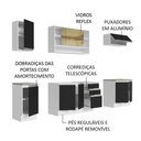 Ver mais imagens de Cozinha Completa 240003 Com Armário E Balcão Branco/Preto