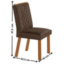 Ver imagem 4 de Conjunto Mesa de Jantar 90cm com 4 Cadeiras Estofadas Multimóveis Crrft-CON050 Madeirado/Off White/