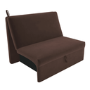 Ver imagem 4 de Sofá-Cama Lyon Compacto Suede Marrom 113cm Abertura Frontal para Sala Quarto e Visitas