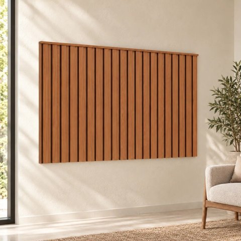 Painel Ripado Smart 240x120 cm (sem Furo) Incolar Cedro