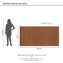 Ver imagem 3 de Painel Ripado Smart 240x120 cm (sem Furo) Incolar Cedro