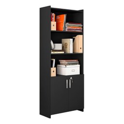 Armário Multiuso Escritório Preto - Notável - 1