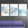 Kit 3 Quadros Decorativos 60x80cm Vidro Marmore Azul e Dourado Abg024 - 2