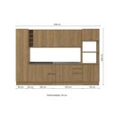 Ver imagem 4 de Cozinha Modulada Celeste Kappesberg 100% Mdf Nogueira 340cm