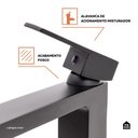 Ver imagem 6 de Torneira para Banheiro Misturador Monocomando Purangi Alta Pingoo.casa - Preto