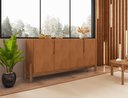 Ver imagem 1 de Buffet Lizz 170cm 4 Portas C/ 6 Espaços Internos Cedro