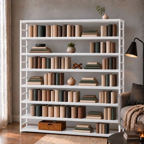 Estante Multiuso Organizador Livreiro Estilo Industrial 180x170 Branco Total