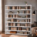 Ver imagem 1 de Estante Multiuso Organizador Livreiro Estilo Industrial 180x170 Branco Total