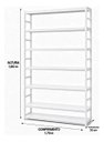 Ver imagem 4 de Estante Multiuso Organizador Livreiro Estilo Industrial 180x170 Branco Total